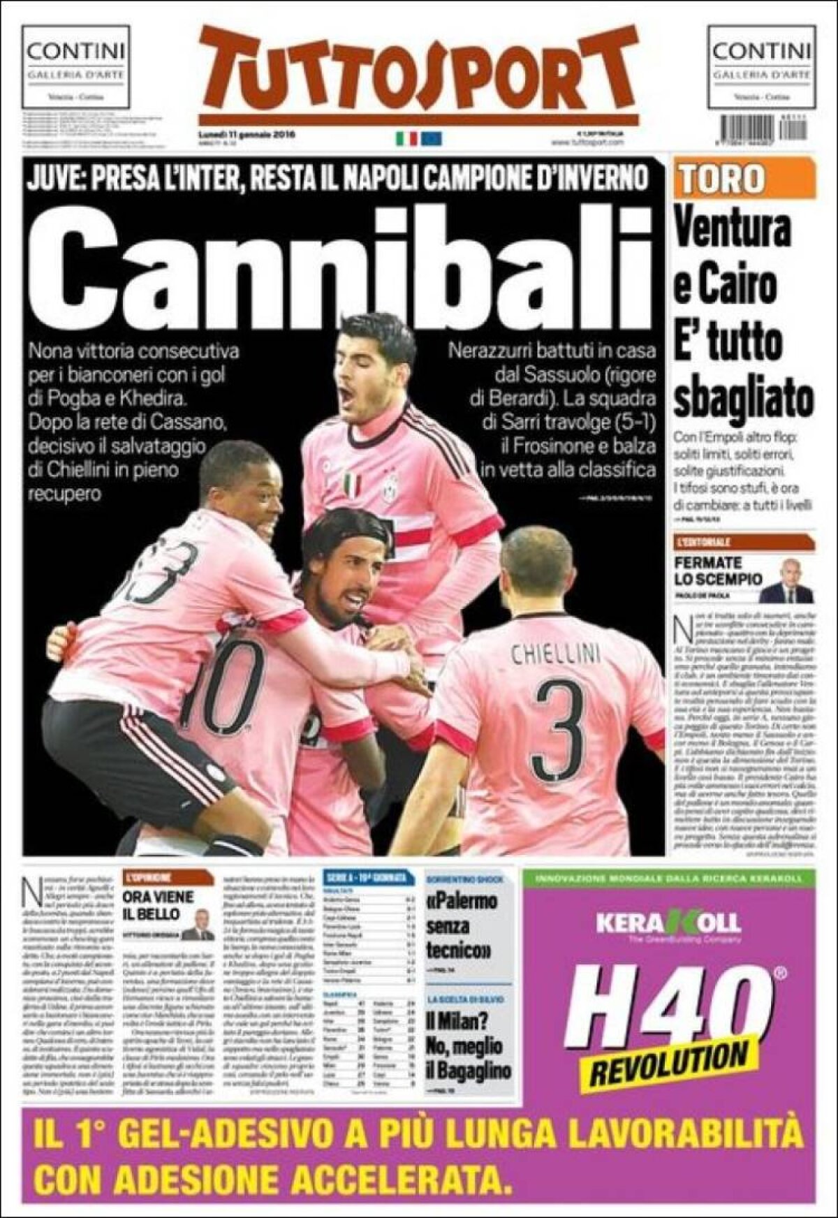 Ce scriu azi ziarele de sport din lume (11 ianuarie 2016)