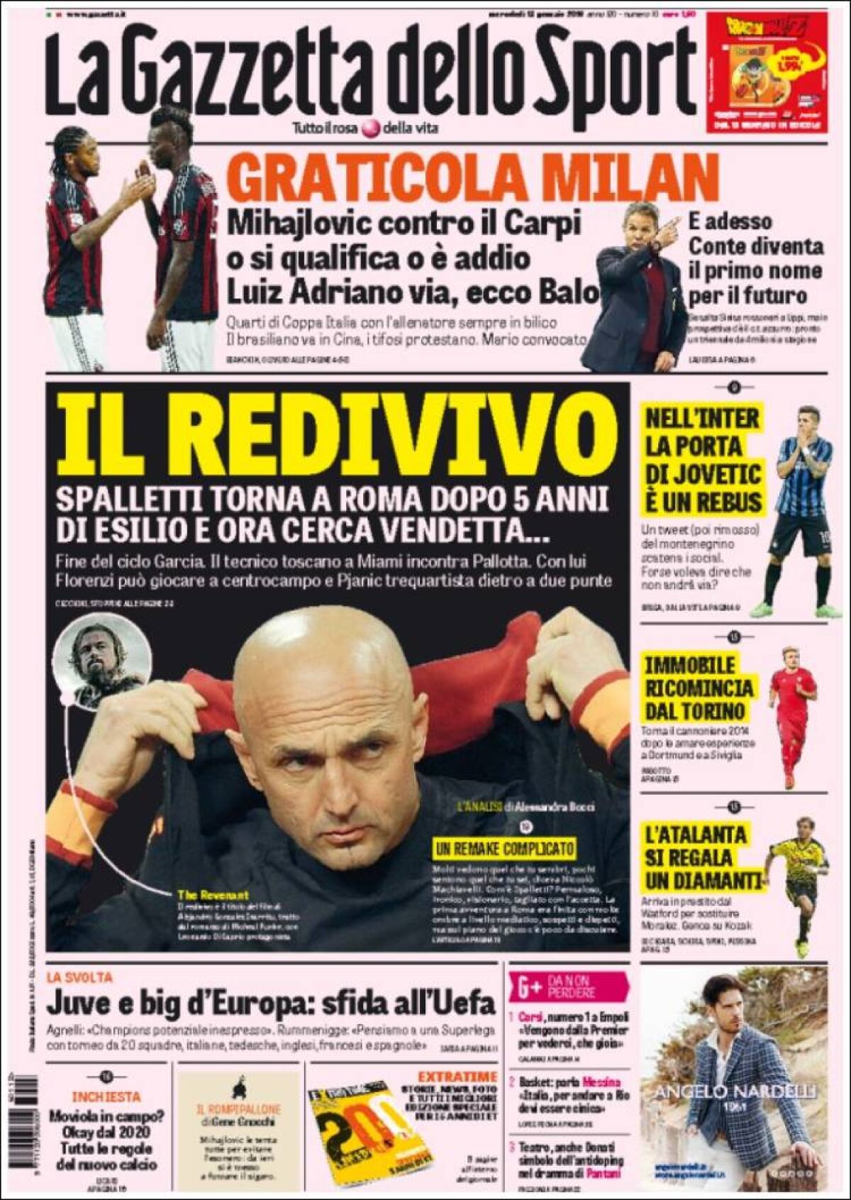 Ce scriu azi ziarele de sport din lume (13 ianuarie 2016)