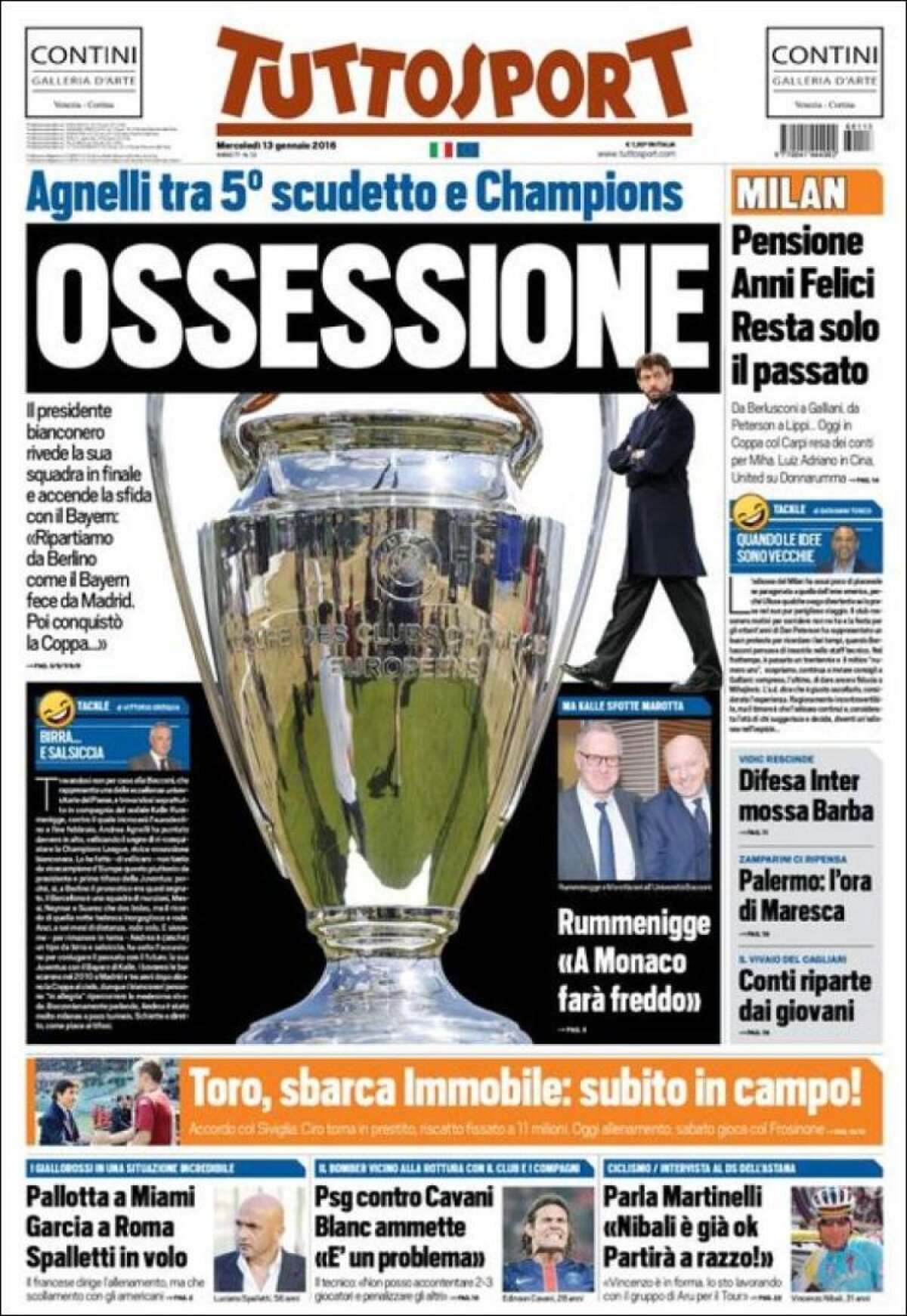 Ce scriu azi ziarele de sport din lume (13 ianuarie 2016)