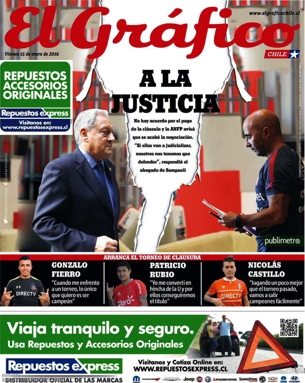 Ce scriu azi ziarele de sport din lume (15 ianuarie 2016)