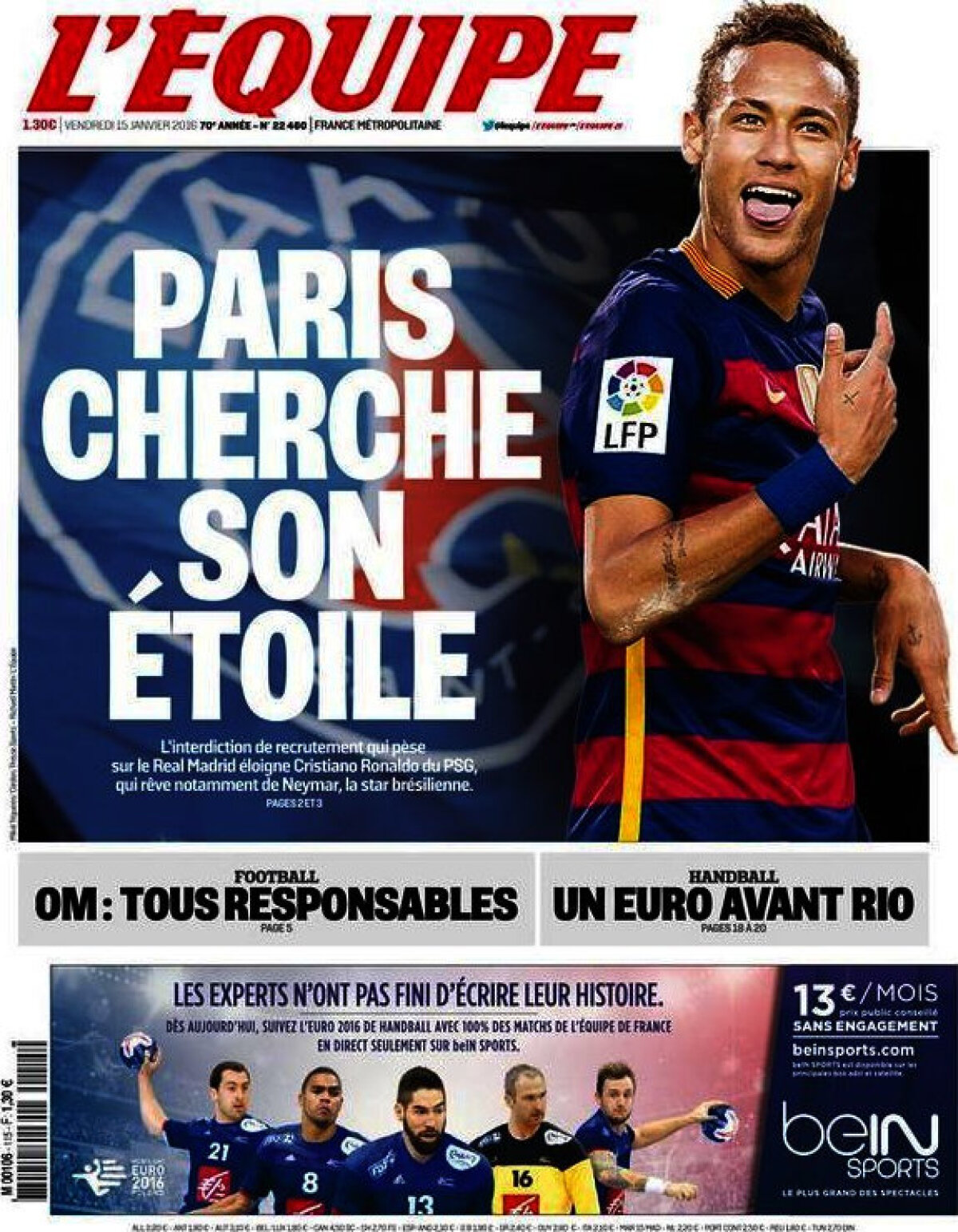 Ce scriu azi ziarele de sport din lume (15 ianuarie 2016)