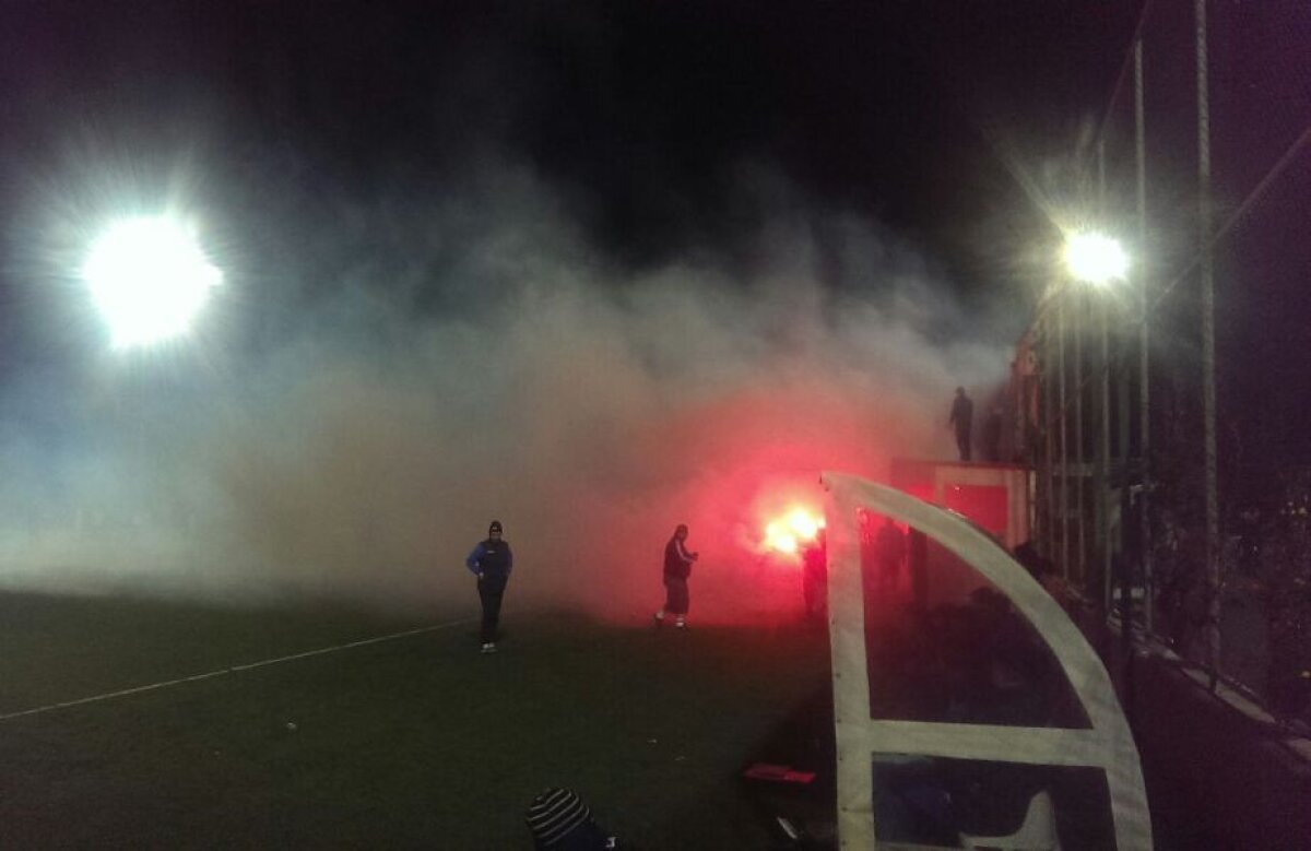 VIDEO+FOTO Amicalul lui CS U Craiova, la un pas de a fi anulat din cauza suporterilor echipei adverse