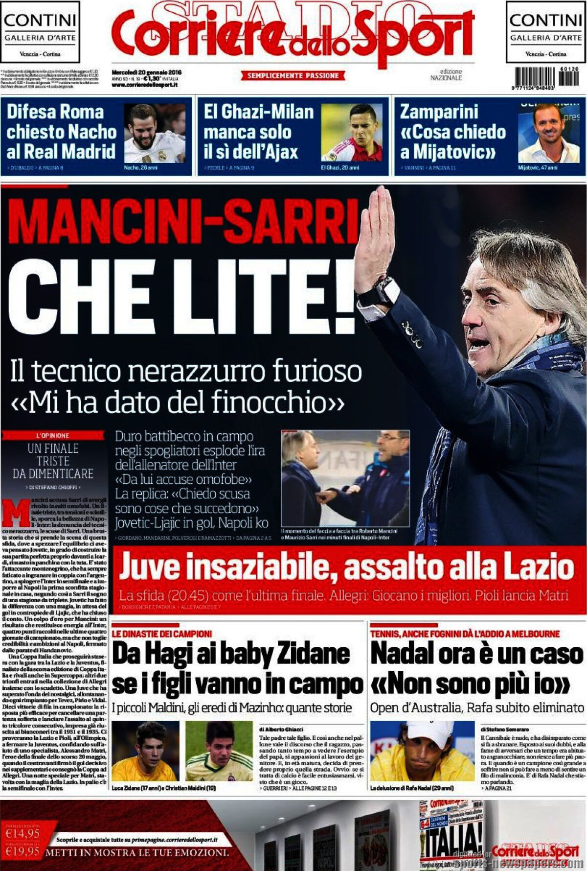 Ce scriu azi ziarele de sport din lume (20 ianuarie 2016)