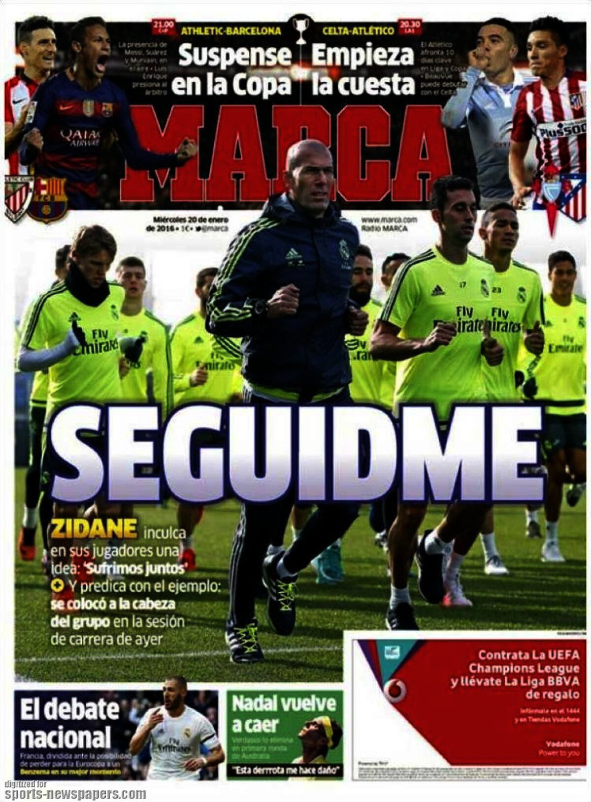 Ce scriu azi ziarele de sport din lume (20 ianuarie 2016)