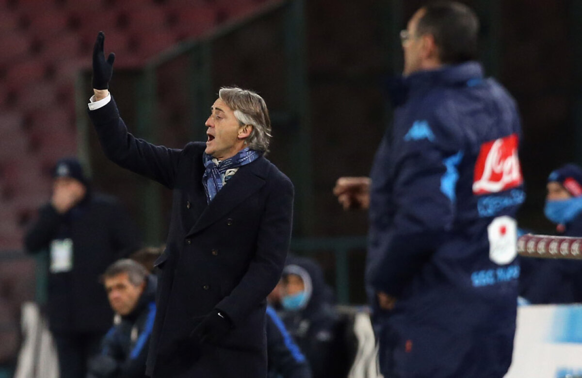 Insultat de Sarri, Mancini acuză după ce Inter a eliminat-o pe Napoli din Cupă: ”Un rasist nu poate antrena!”