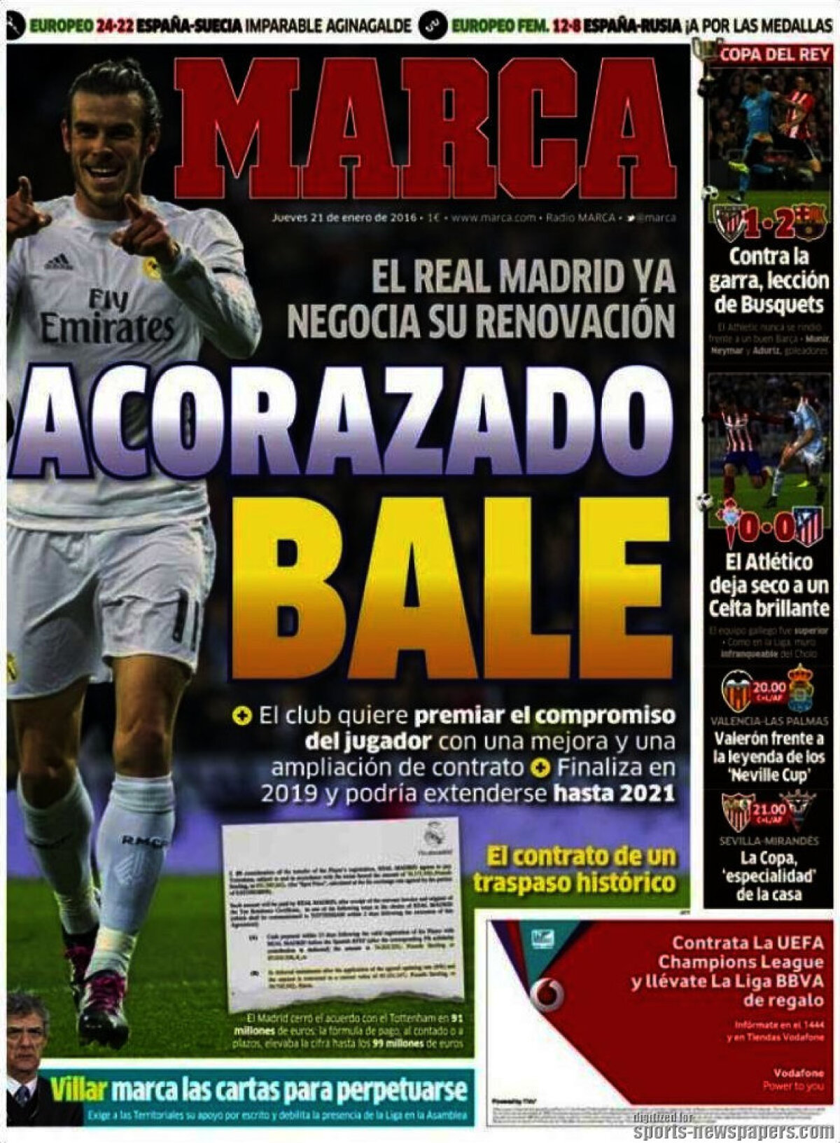 Ce scriu azi ziarele de sport din lume (21 ianuarie 2016)