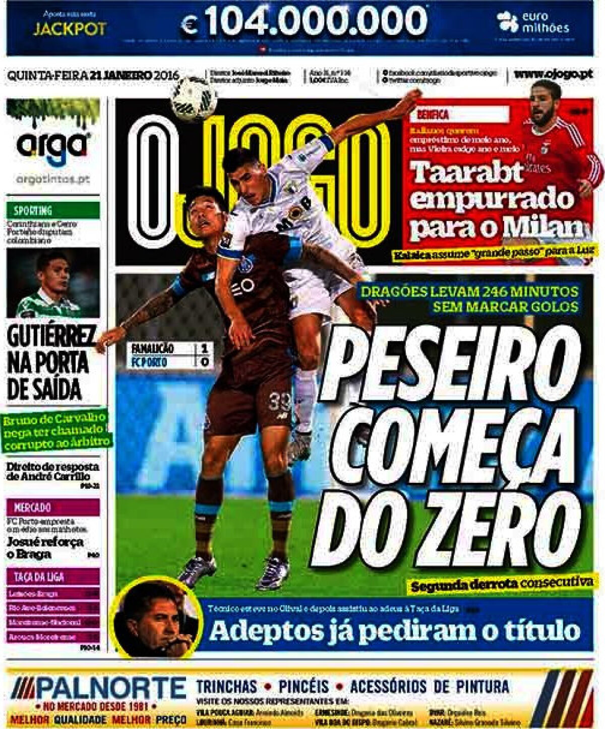 Ce scriu azi ziarele de sport din lume (21 ianuarie 2016)