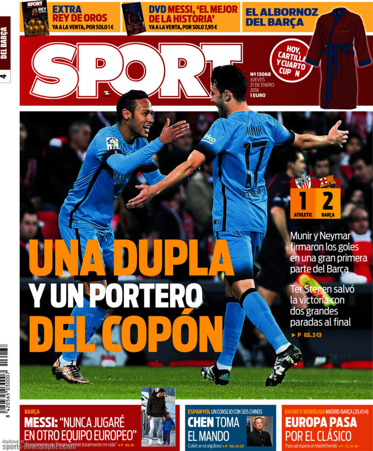 Ce scriu azi ziarele de sport din lume (21 ianuarie 2016)