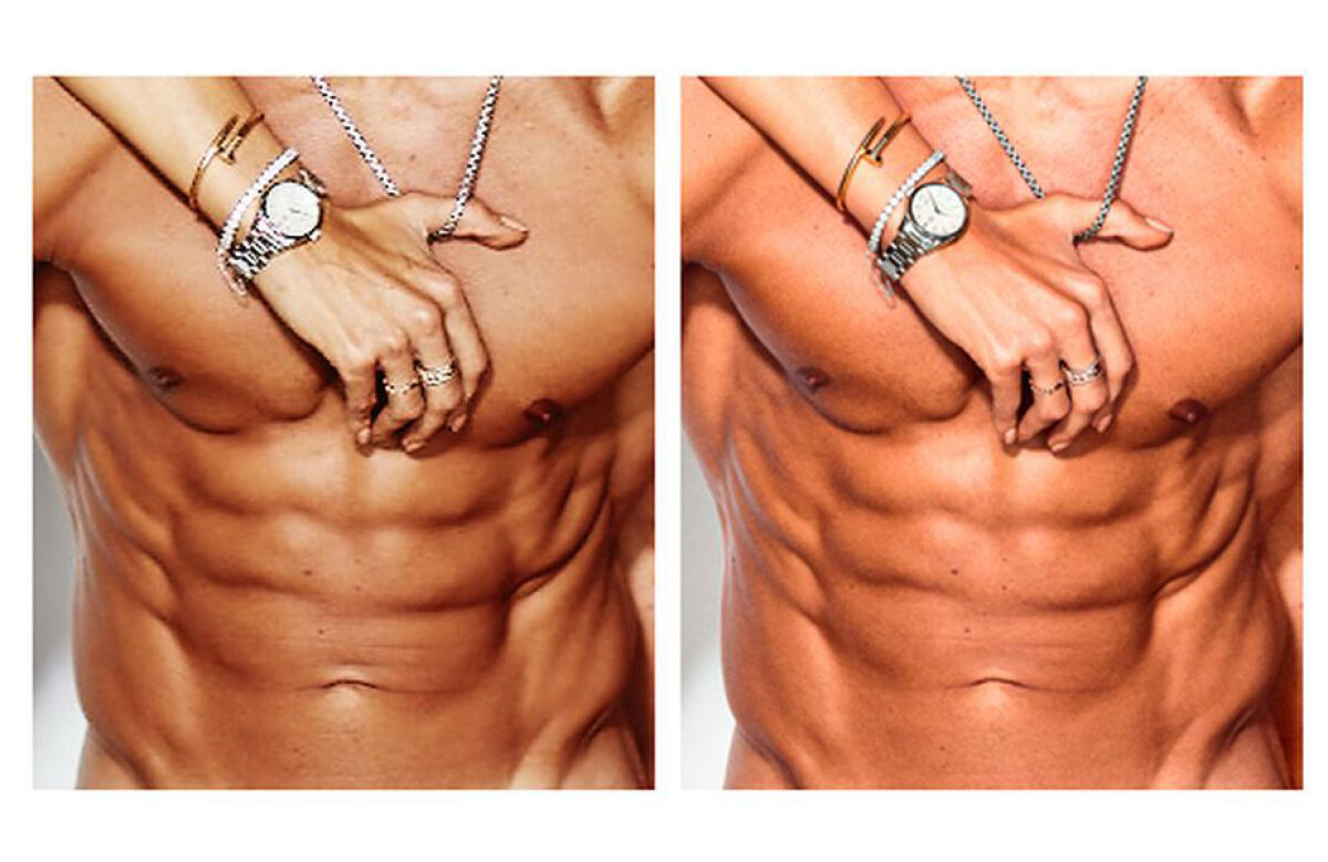 FOTO Adevărul despre ședința foto a lui Ronaldo » Cum arată abdomenul portughezului în realitate, comparativ cu revista