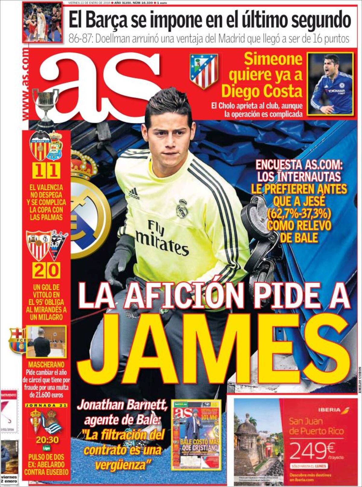 Ce scriu azi ziarele de sport din lume (22 ianuarie 2016)