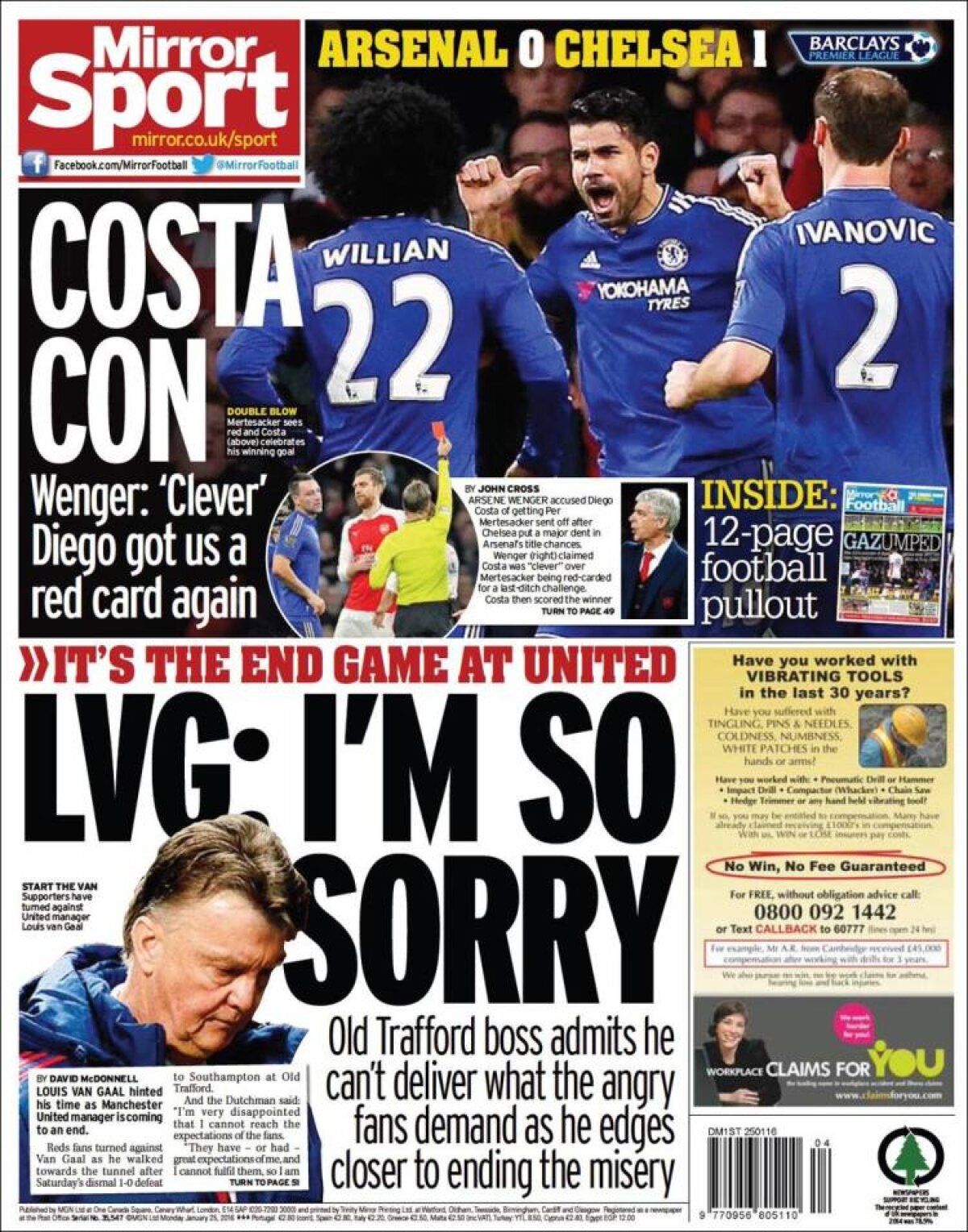 Ce scriu azi ziarele de sport din lume (25 ianuarie 2016)