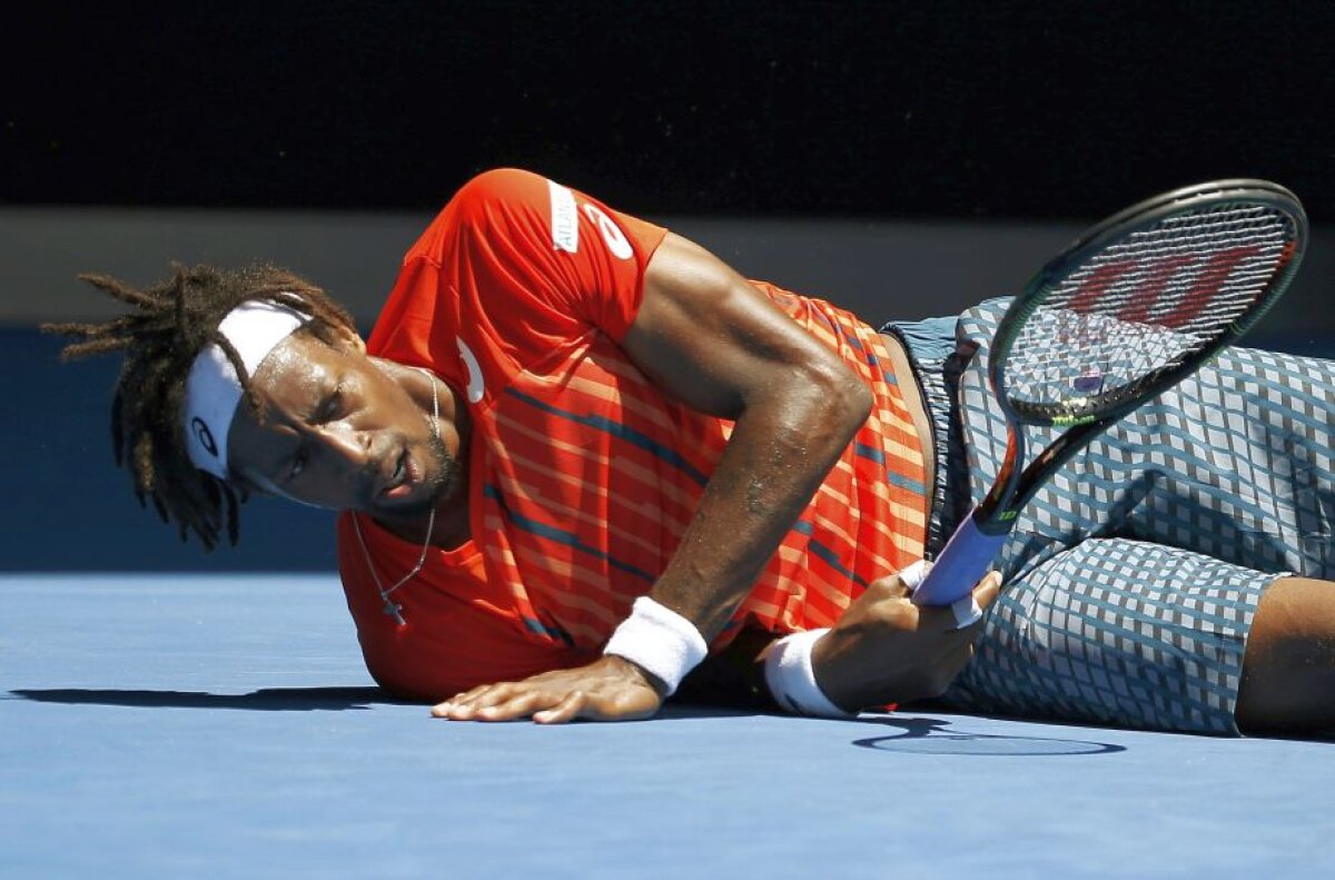 VIDEO + GALERIE FOTO Superman Monfils » Francezul a reușit un plonjon marca Boris Becker şi a oferit faza zilei la Australian Open