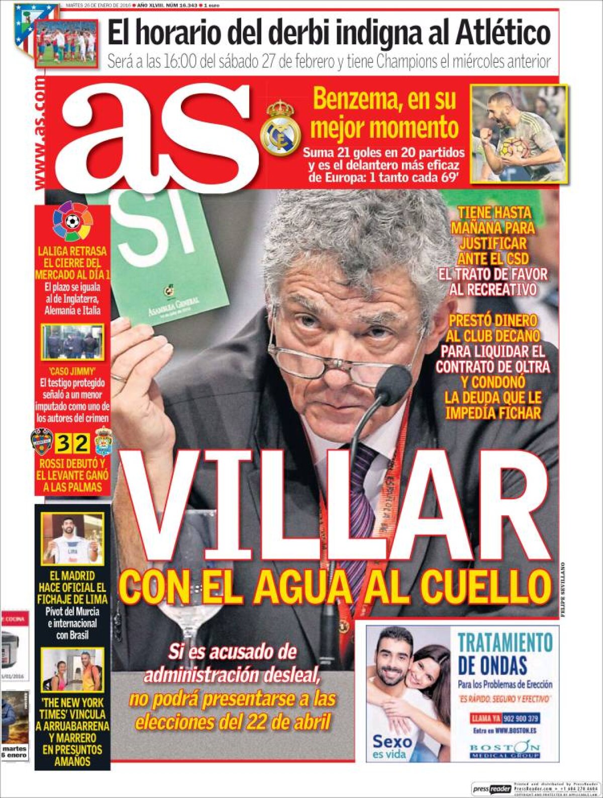 Ce scriu azi ziarele de sport din lume (26 ianuarie 2016)