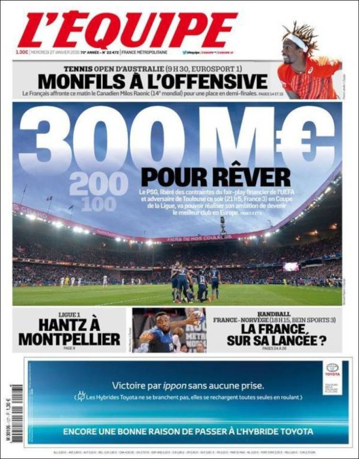 Ce scriu azi ziarele de sport din lume (27 ianuarie 2016)