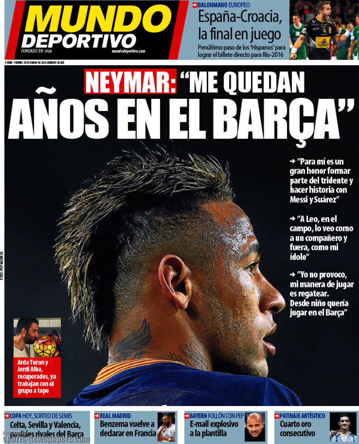 Ce scriu azi ziarele de sport din lume (29 ianuarie 2016)