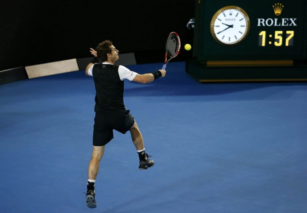 FOTO » Thriller de 4 ore și 5 seturi în semifinale la Australian Open » Murray trece de Raonici și ajunge în finală