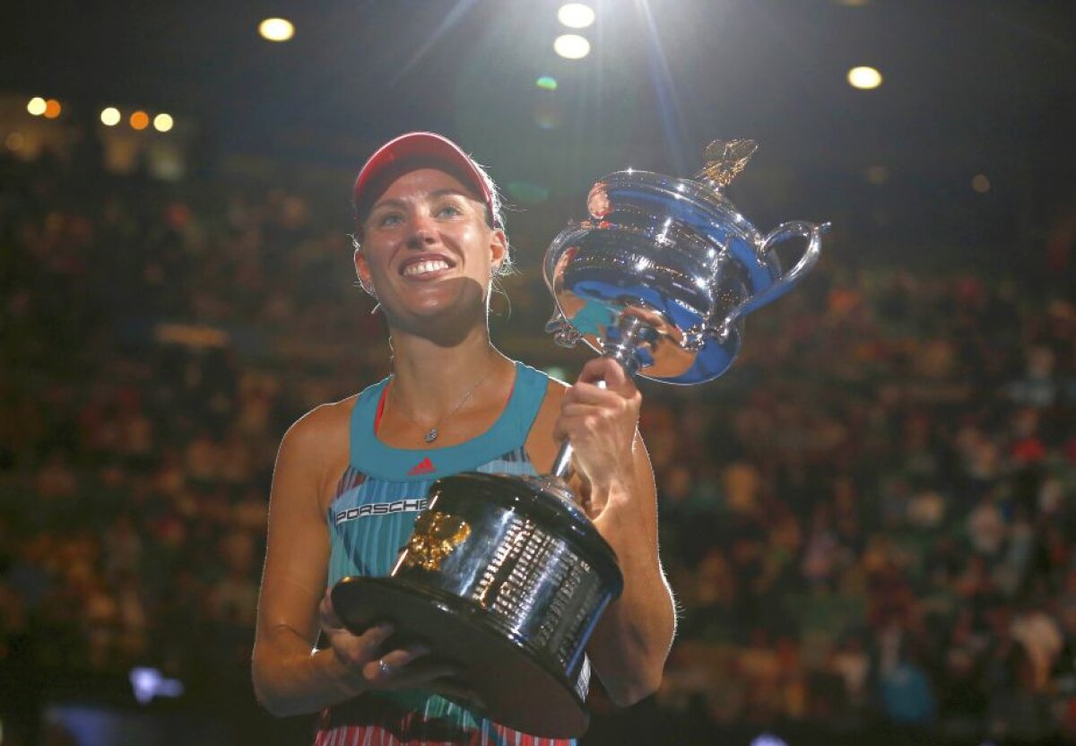GALERIE FOTO Cele mai frumoase imagini după finala Australian Open » Cum a felicitat-o Serena pe Kerber