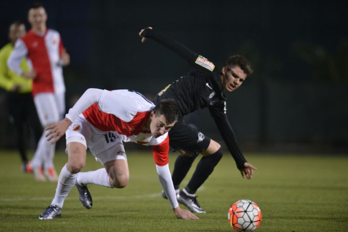 FOTO Perfecţionistul » Un singur "Bravo, copii, bine!" au primit jucătorii Viitorului din partea lui Hagi, după golul victoriei cu Vojvodina