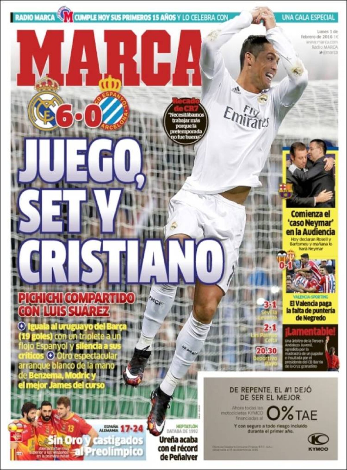 Ce scriu azi ziarele de sport din lume (1 februarie 2016)