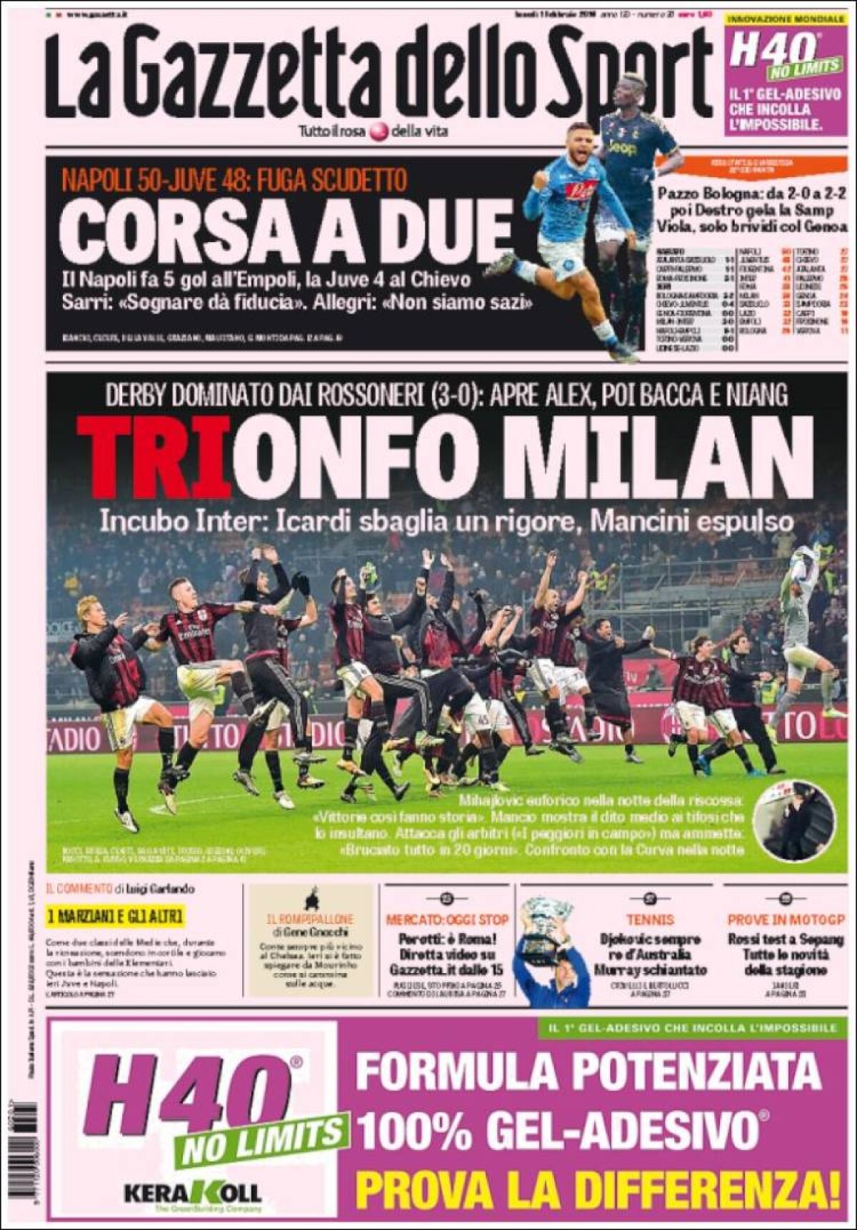 Ce scriu azi ziarele de sport din lume (1 februarie 2016)