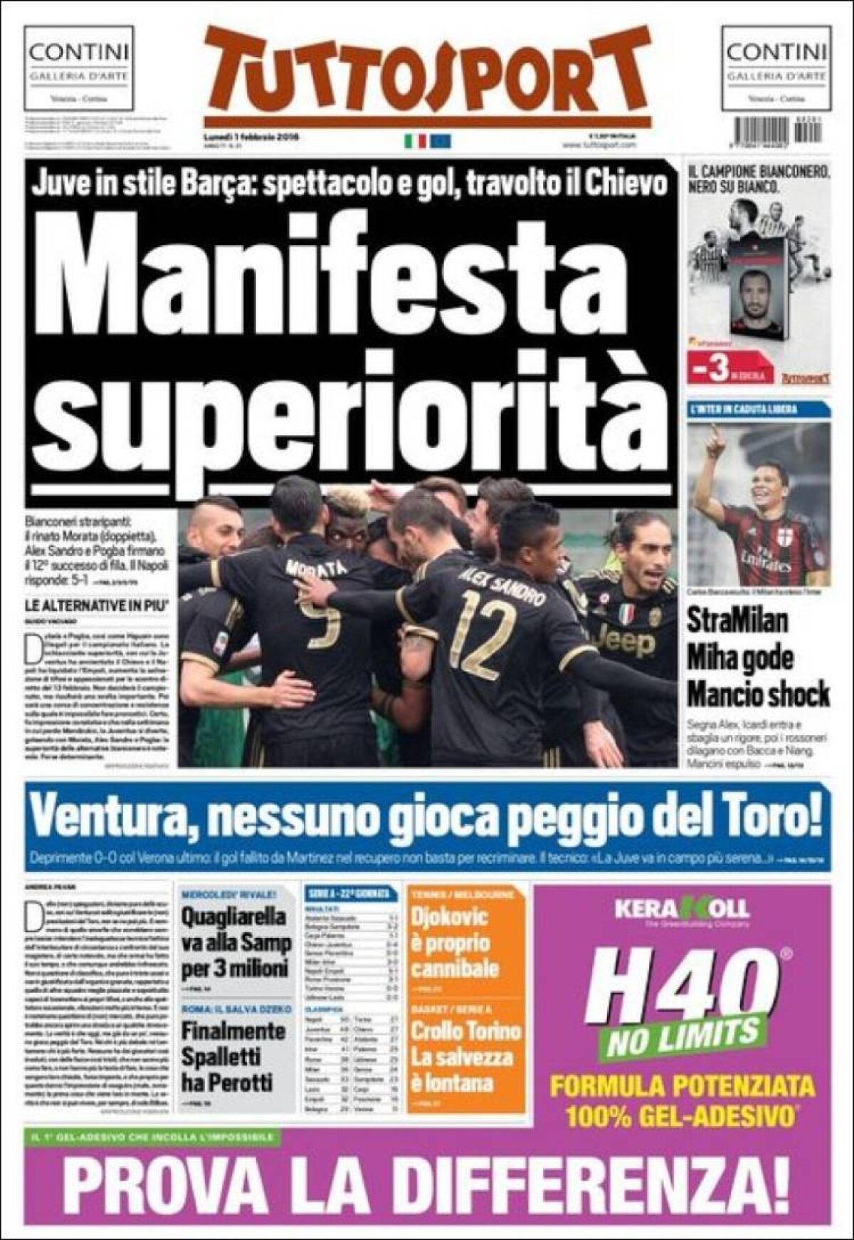 Ce scriu azi ziarele de sport din lume (1 februarie 2016)