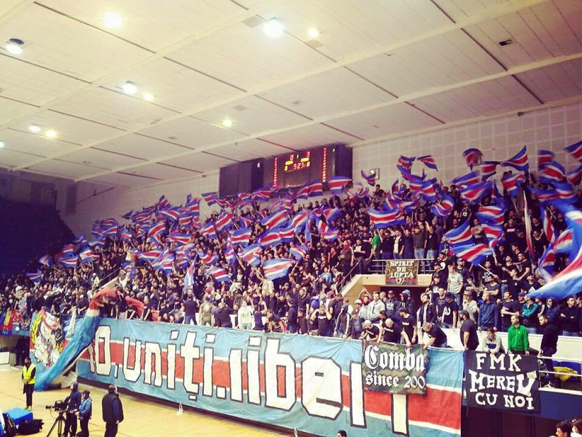 VIDEO + FOTO Au renunţat la fotbal pentru baschet! Show făcut de galeria Stelei la derby-ul cu Dinamo