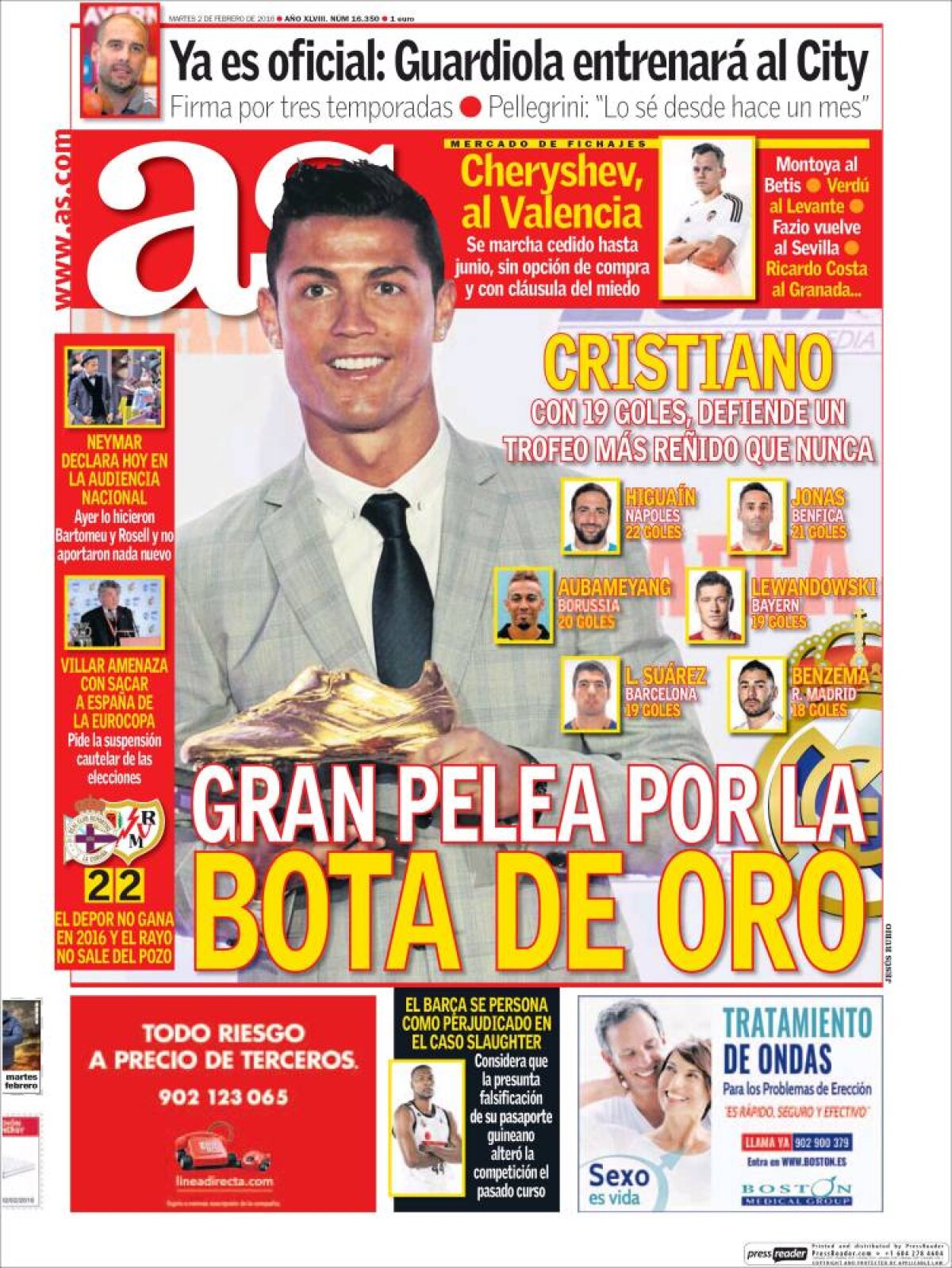 Ce scriu azi ziarele de sport din lume (2 februarie 2016)