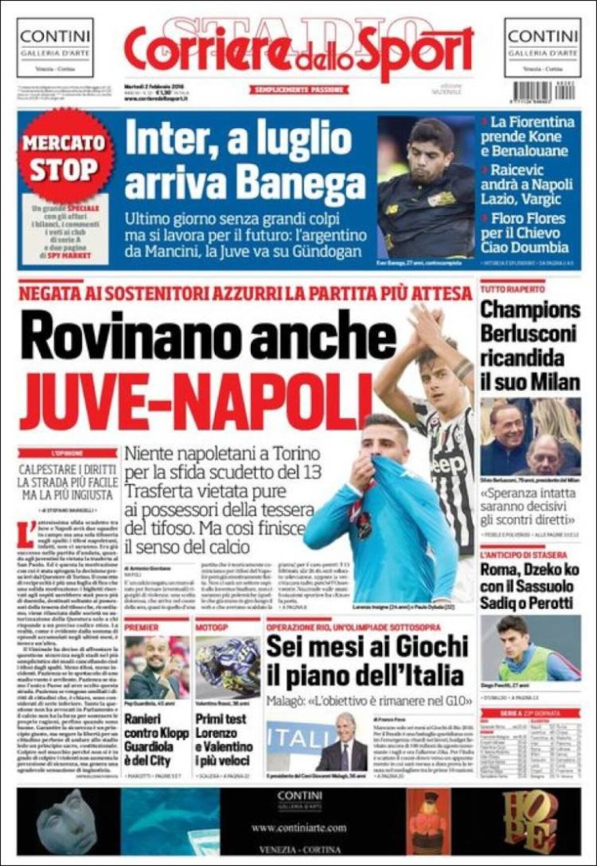 Ce scriu azi ziarele de sport din lume (2 februarie 2016)