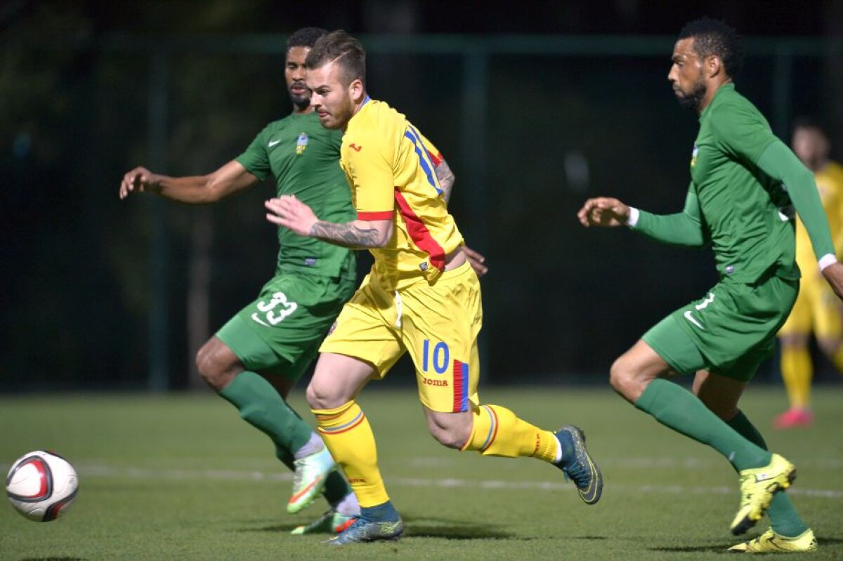 VIDEO » Selecționata divizionară a cîștigat al doilea amical, după un meci modest » Alibec a ratat un penalty 