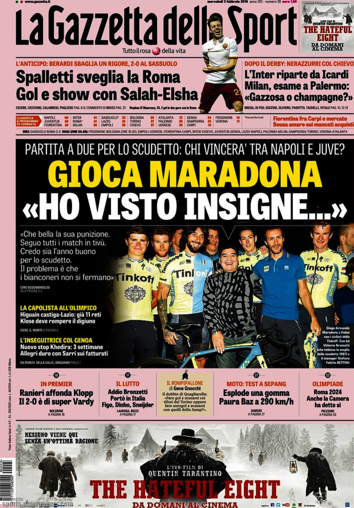 Ce scriu azi ziarele de sport din lume (3 februarie 2016)