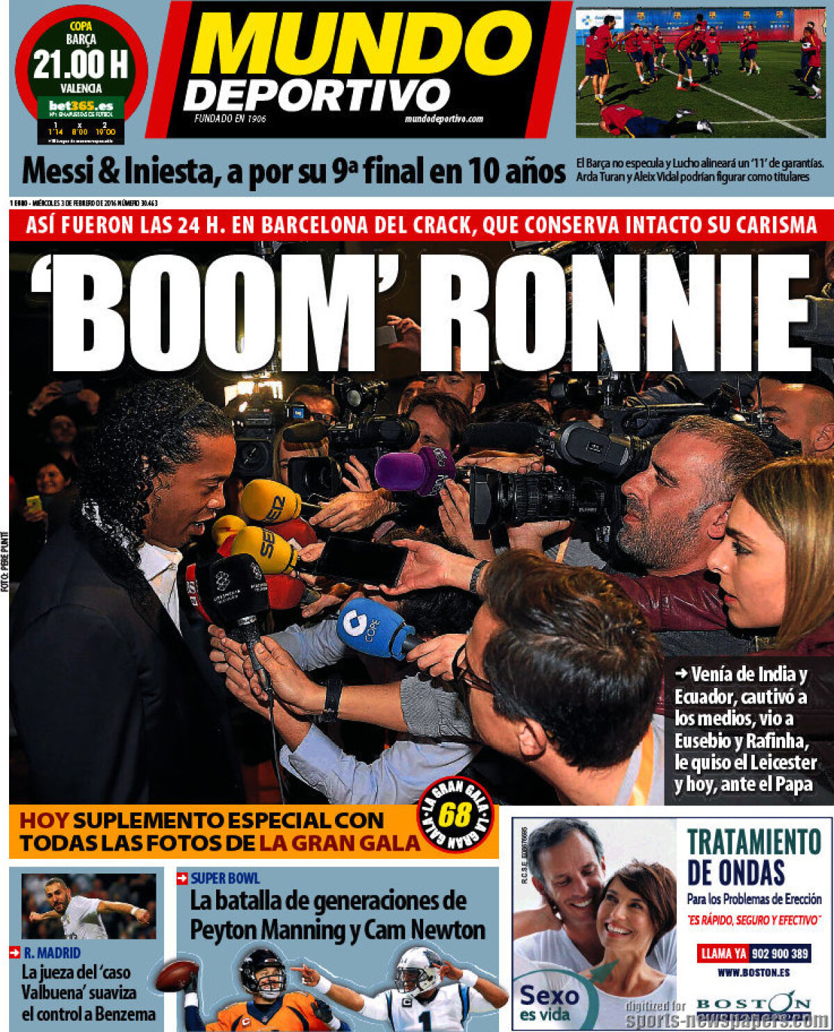 Ce scriu azi ziarele de sport din lume (3 februarie 2016)