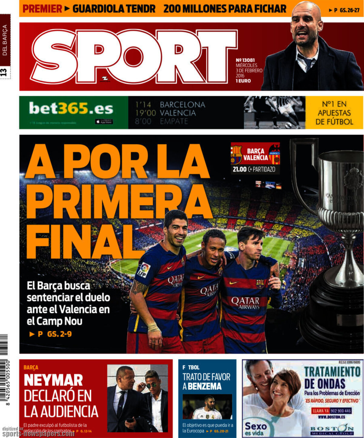 Ce scriu azi ziarele de sport din lume (3 februarie 2016)