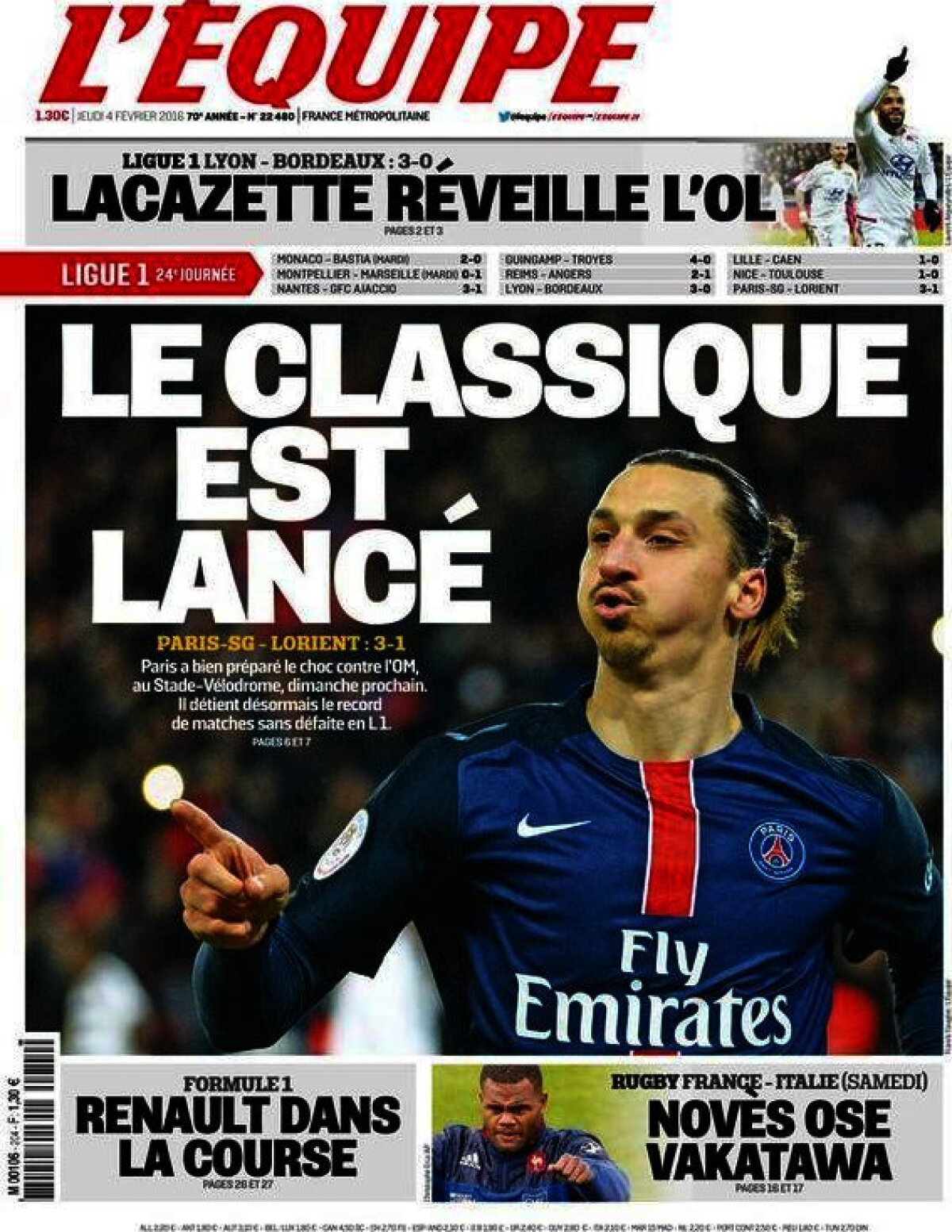 Ce scriu azi ziarele de sport din lume (4 februarie 2016)