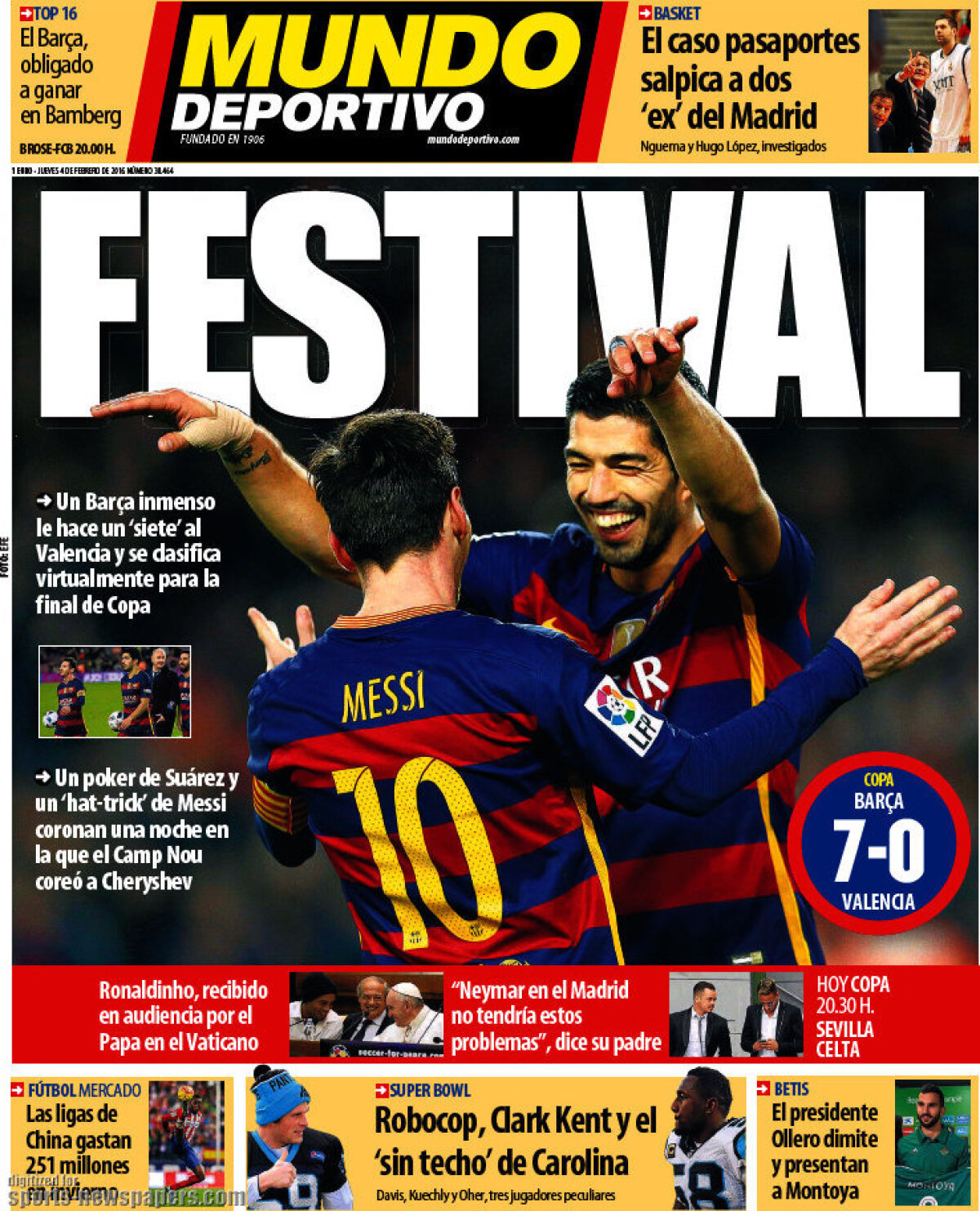 Ce scriu azi ziarele de sport din lume (4 februarie 2016)