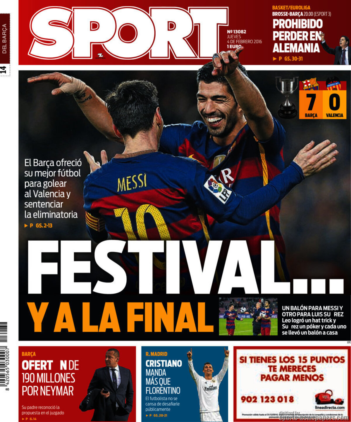 Ce scriu azi ziarele de sport din lume (4 februarie 2016)