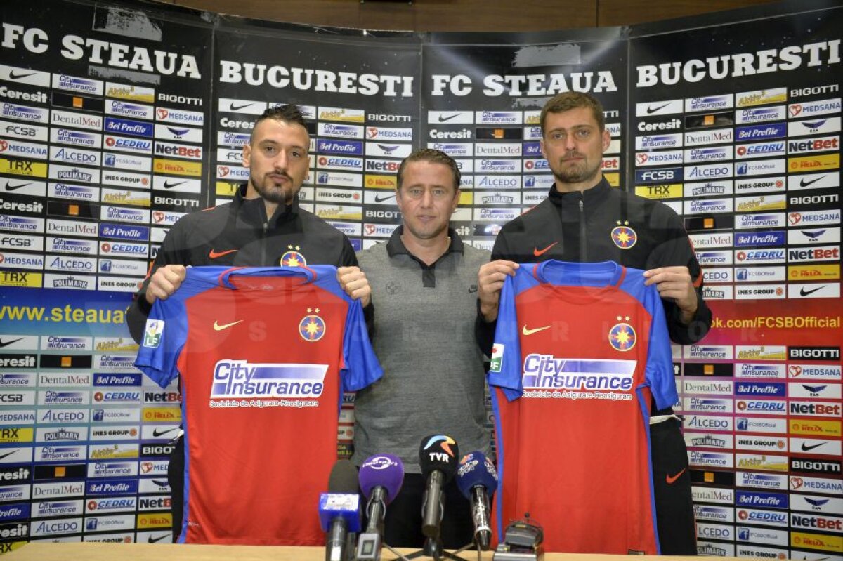 GALERIE FOTO Tamaș și Gebhart au fost prezentați la Steaua » Fundașul a făcut introducerile oficiale:  "Eu sînt Bad Boy 1 și el e Bad Boy 2"