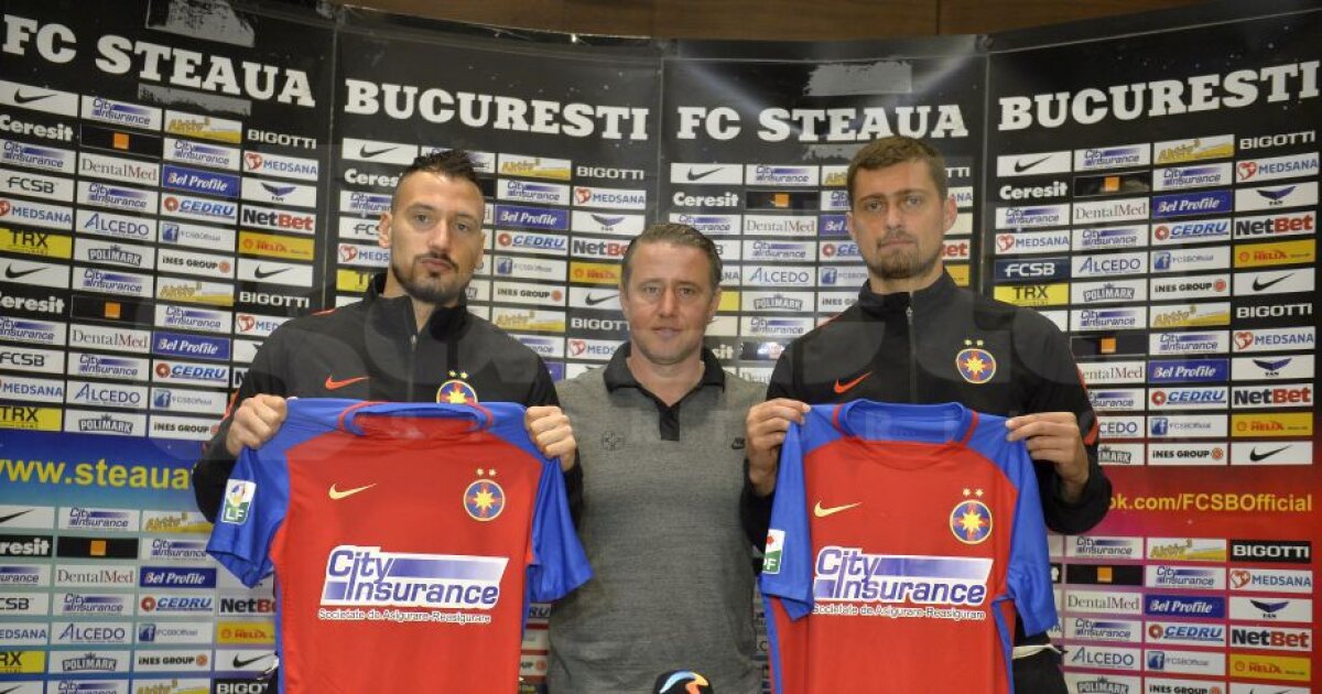 GALERIE FOTO Tamaș și Gebhart au fost prezentați la Steaua » Fundașul a făcut introducerile oficiale:  "Eu sînt Bad Boy 1 și el e Bad Boy 2"