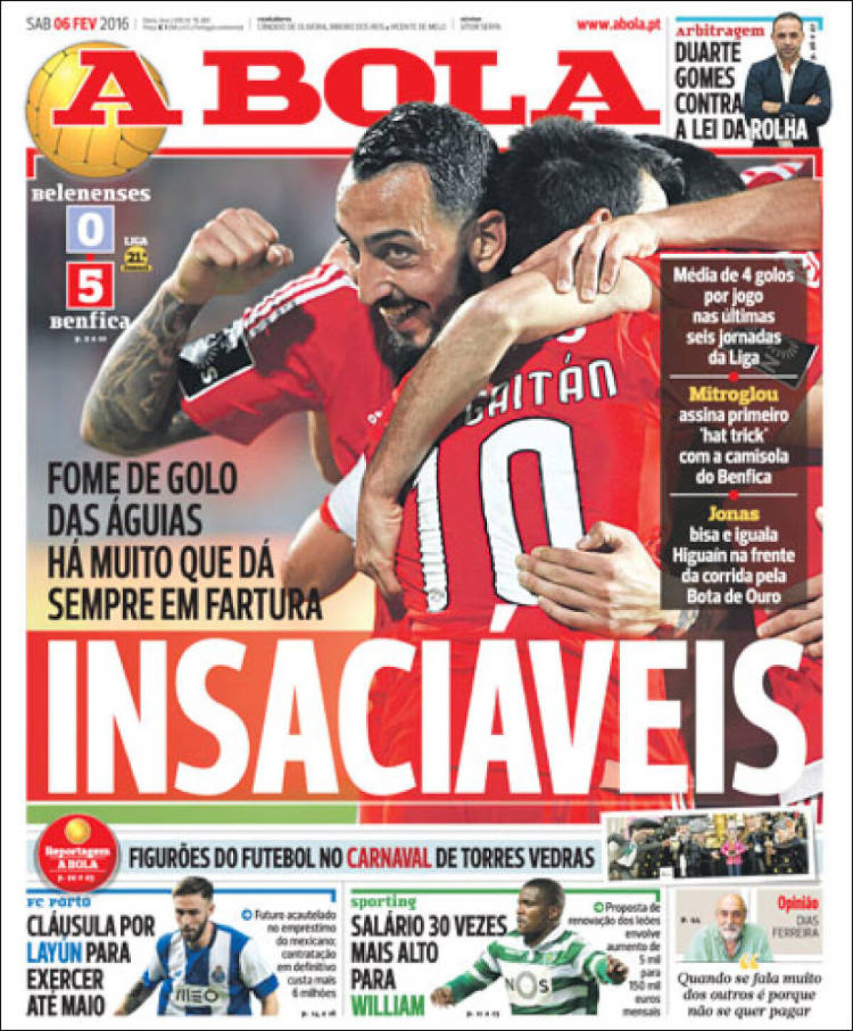 Ce scriu azi ziarele de sport din lume (6 februarie 2016)