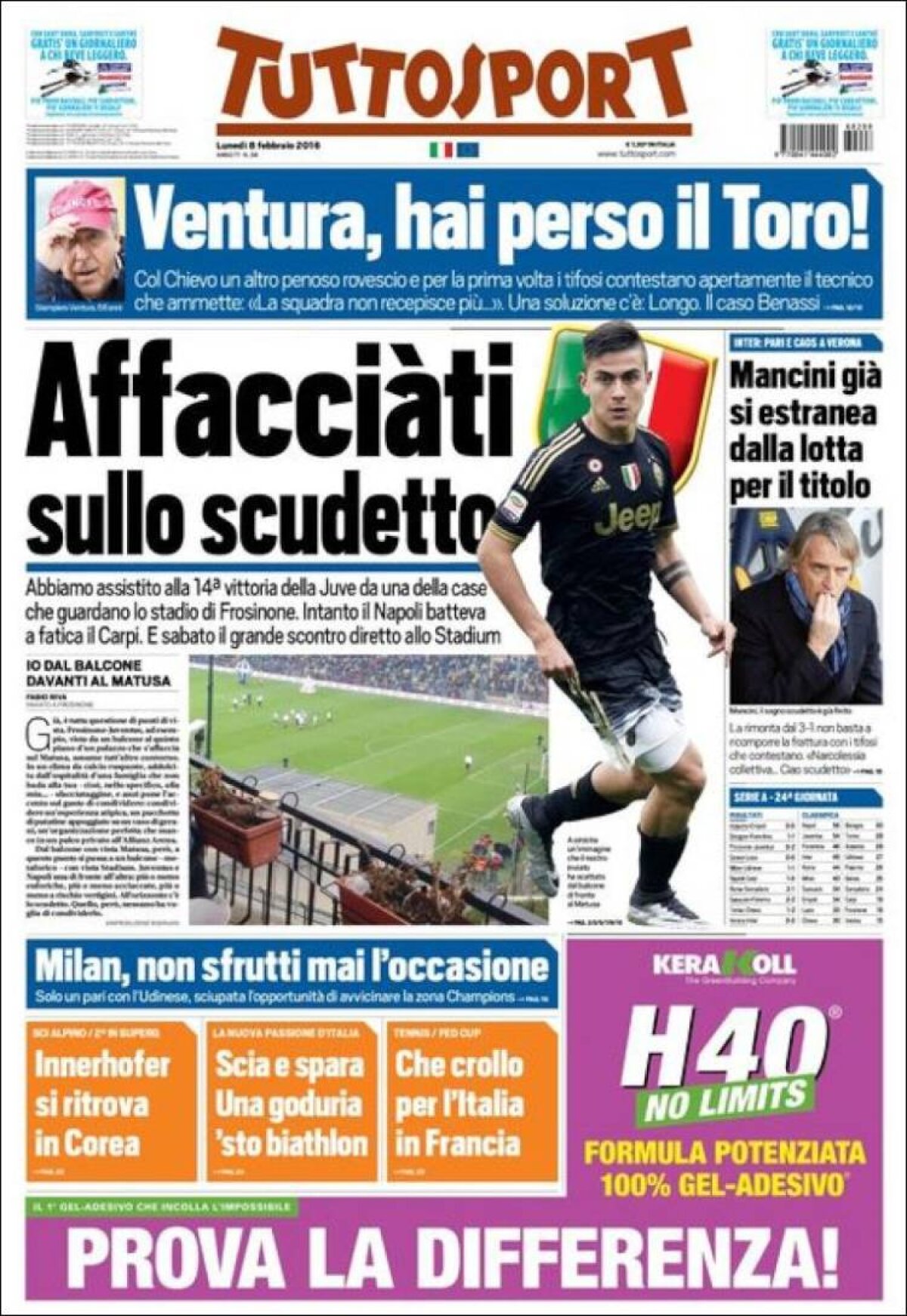 Ce scriu azi ziarele de sport din lume (8 februarie 2016)