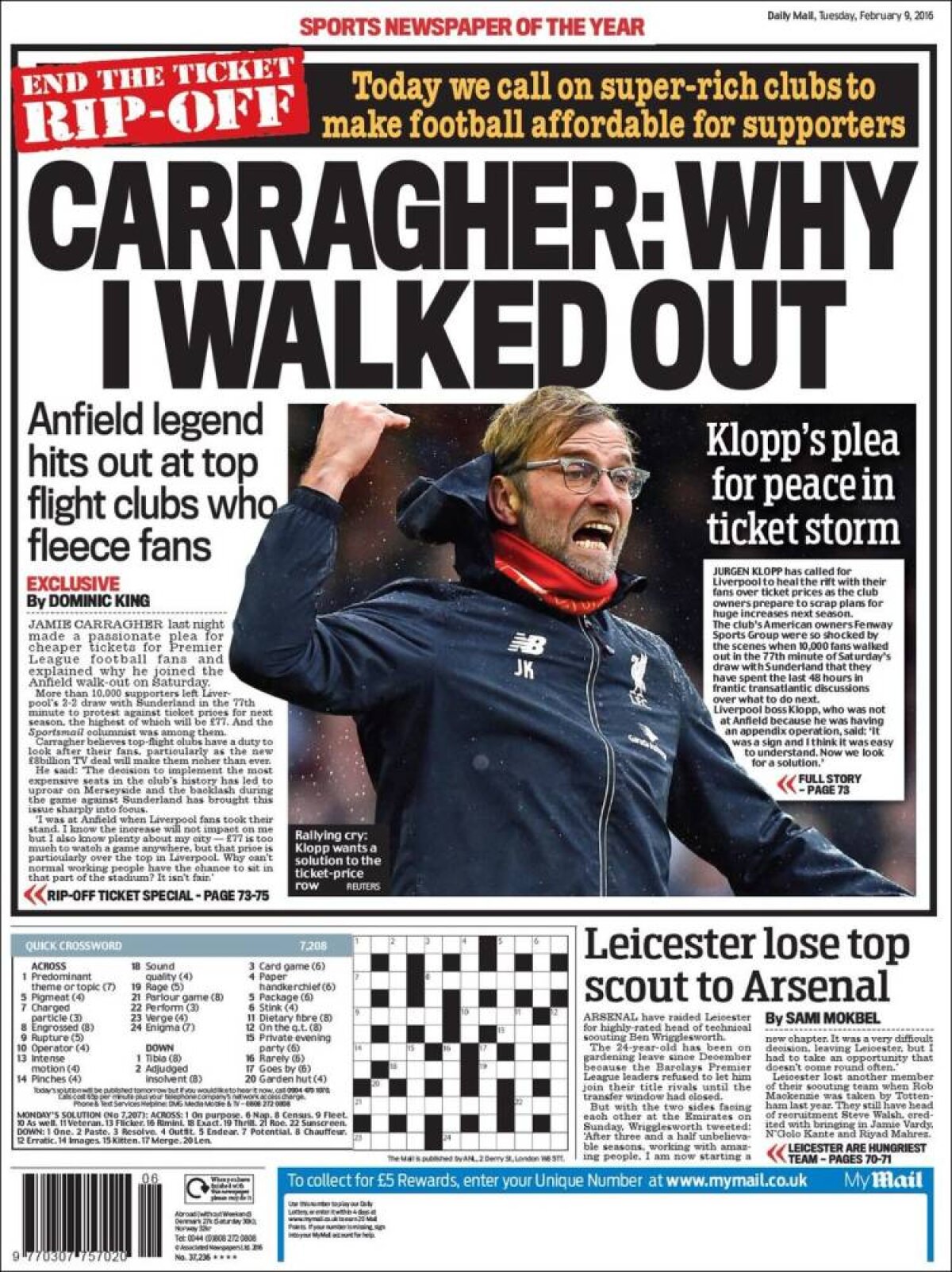 Ce scriu azi ziarele de sport din lume (9 februarie 2016)