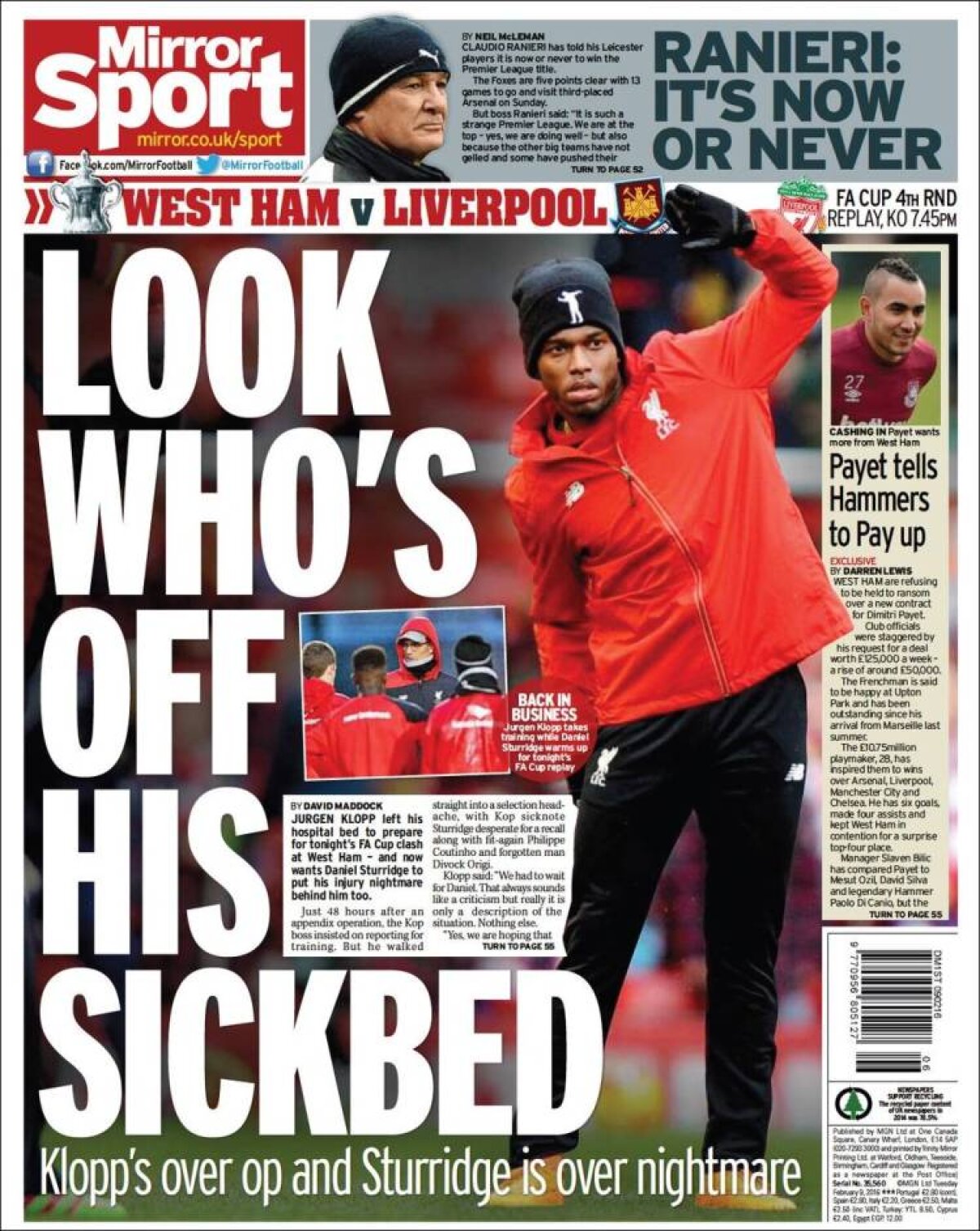 Ce scriu azi ziarele de sport din lume (9 februarie 2016)