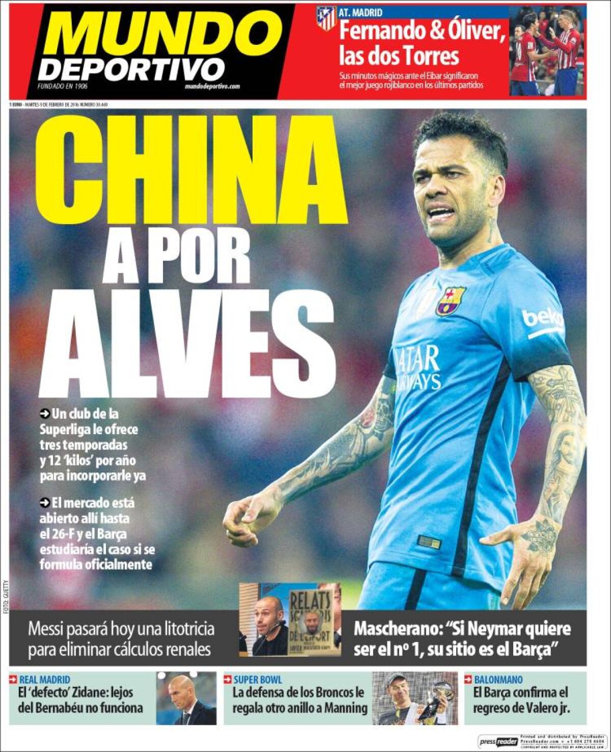 Ce scriu azi ziarele de sport din lume (9 februarie 2016)