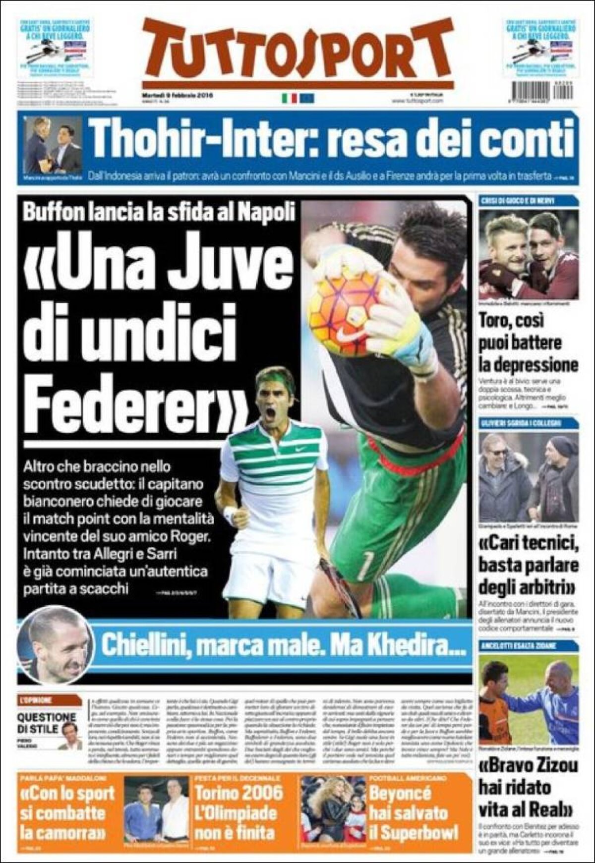 Ce scriu azi ziarele de sport din lume (9 februarie 2016)