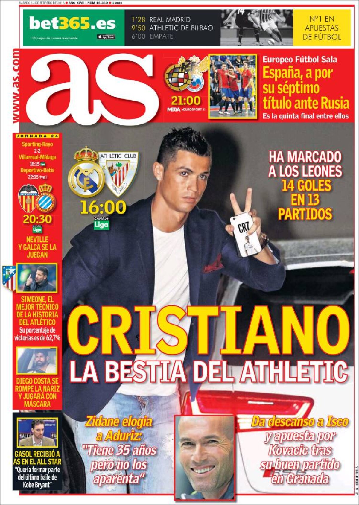 Ce scriu azi ziarele de sport din lume (13 februarie 2016)