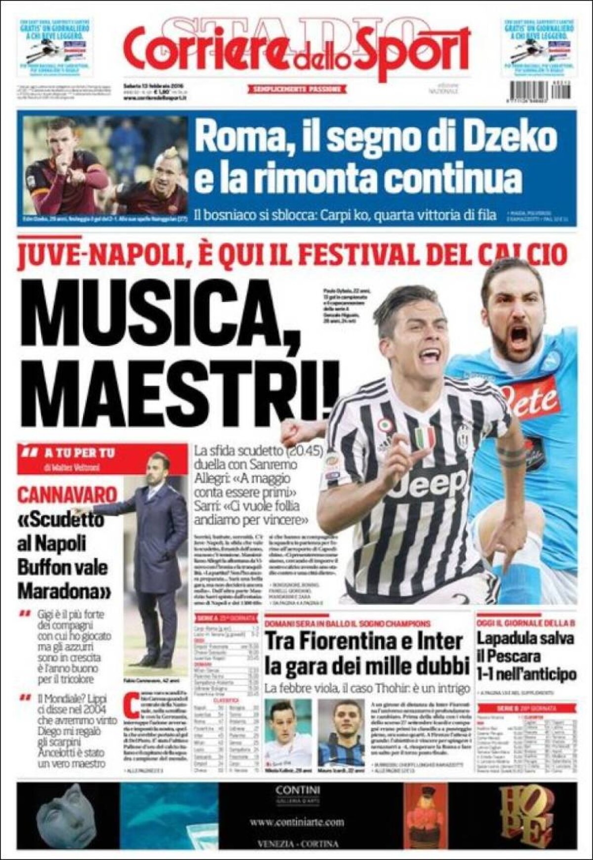 Ce scriu azi ziarele de sport din lume (13 februarie 2016)