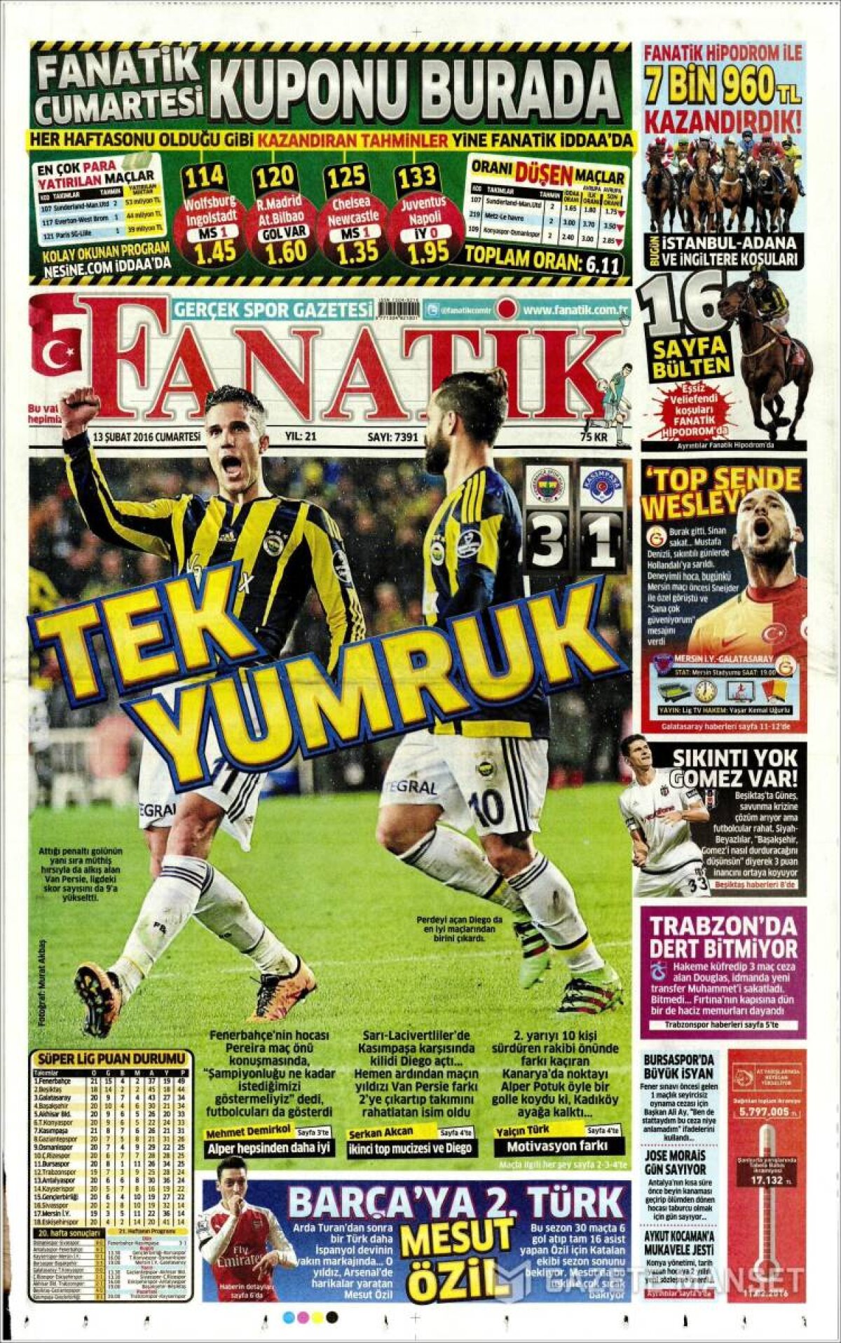 Ce scriu azi ziarele de sport din lume (13 februarie 2016)