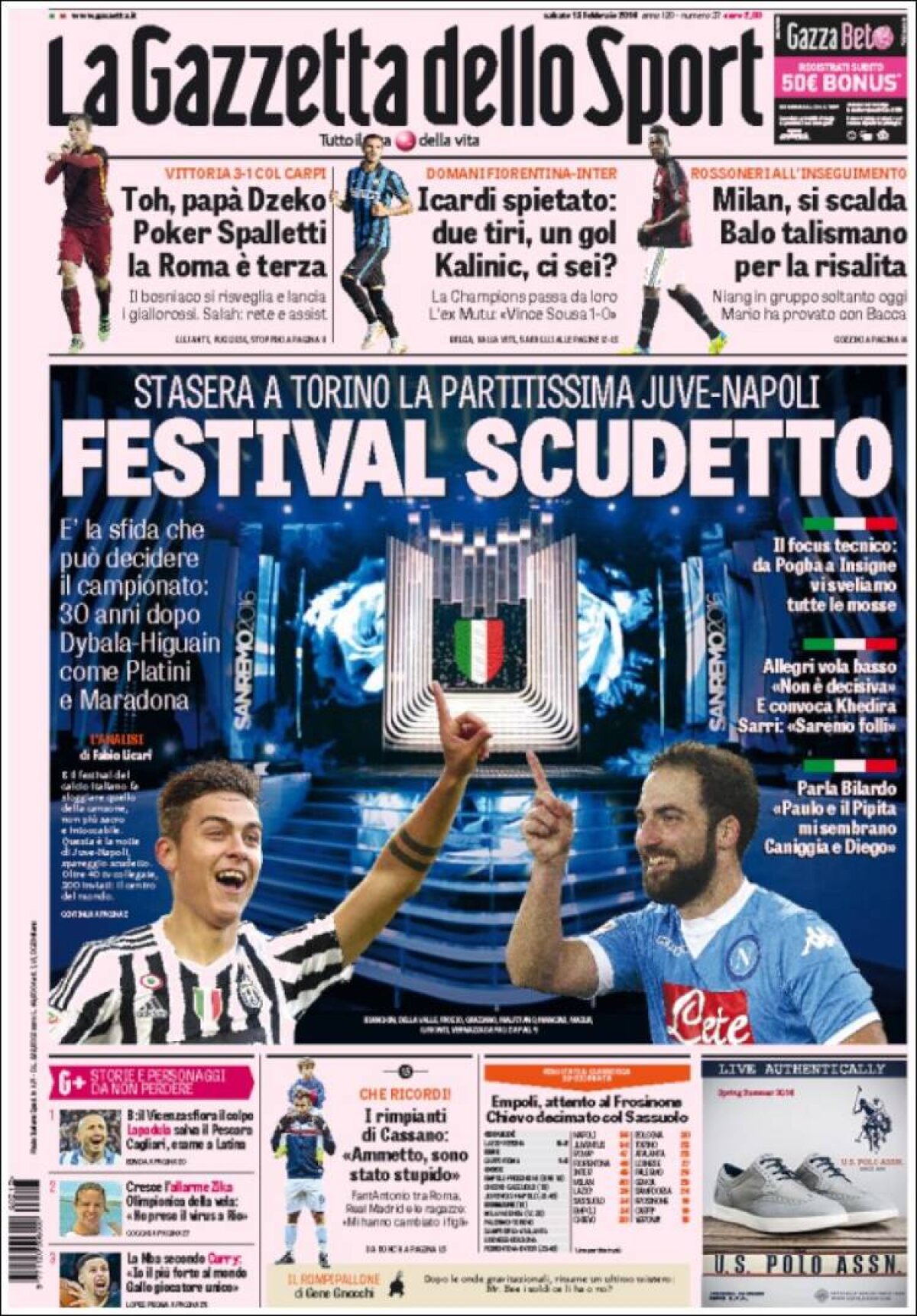 Ce scriu azi ziarele de sport din lume (13 februarie 2016)