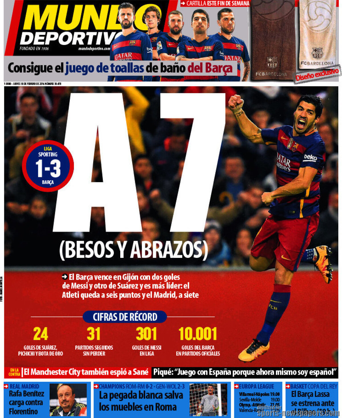 Ce scriu azi ziarele de sport din lume (18 februarie 2016)