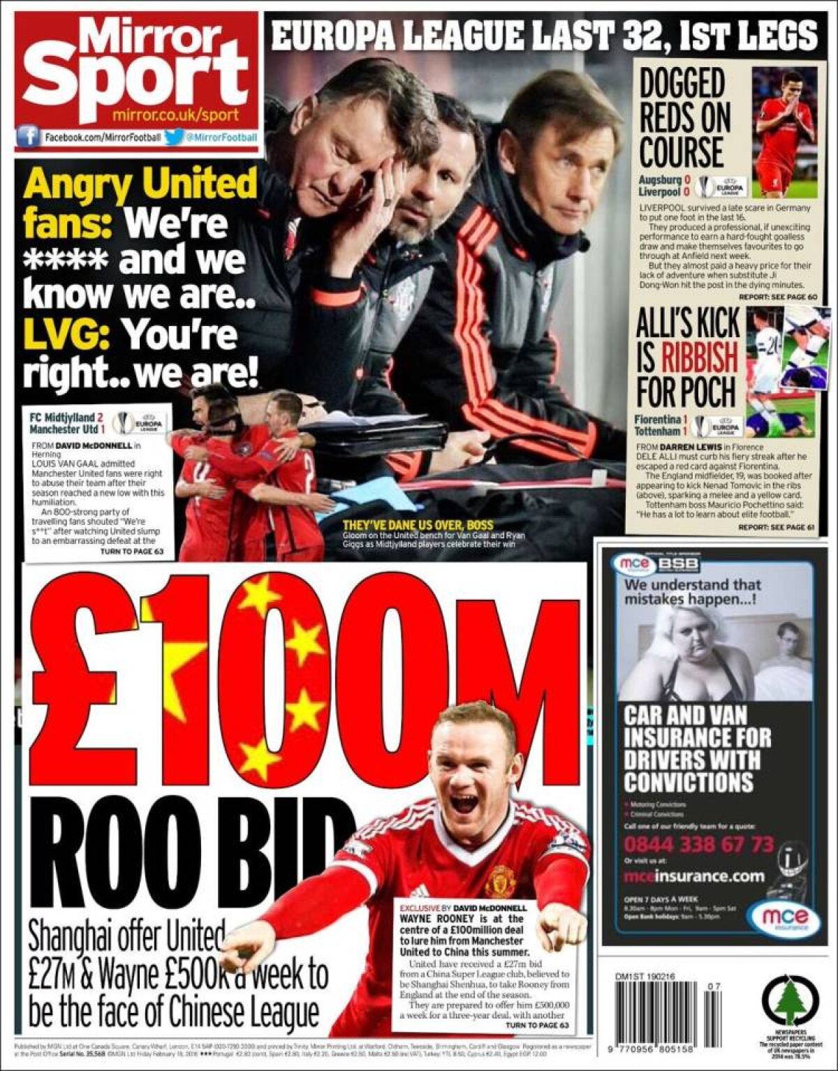 Ce scriu azi ziarele de sport din lume (21 februarie 2016)