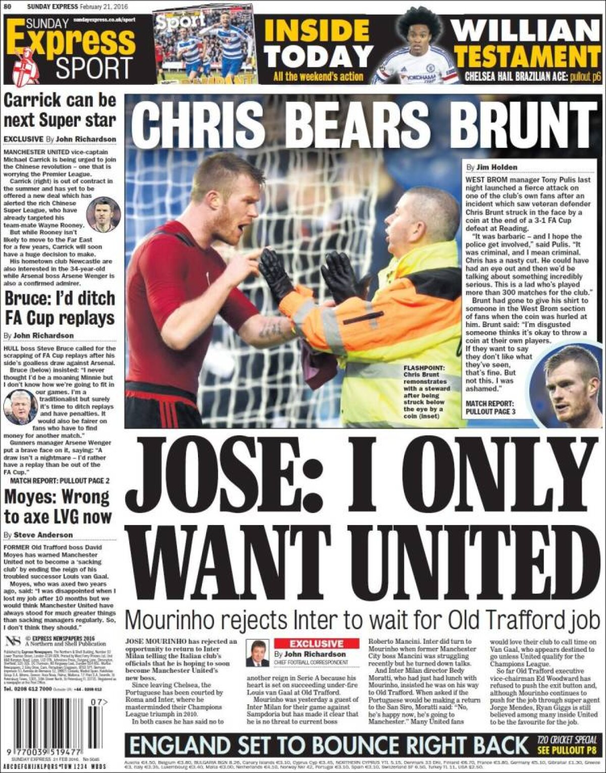 Ce scriu azi ziarele de sport din lume (21 februarie 2016)